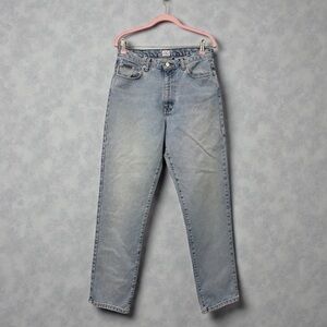Y2K CALVIN KLEIN VINTAGE 90S EASY FIT SANDBLASTED SIZE 10 ZIP FLY 31.5 INSEAM